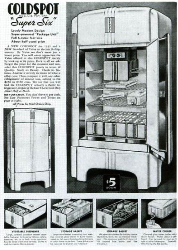 Réfrigérateurs International Hervester, 1955